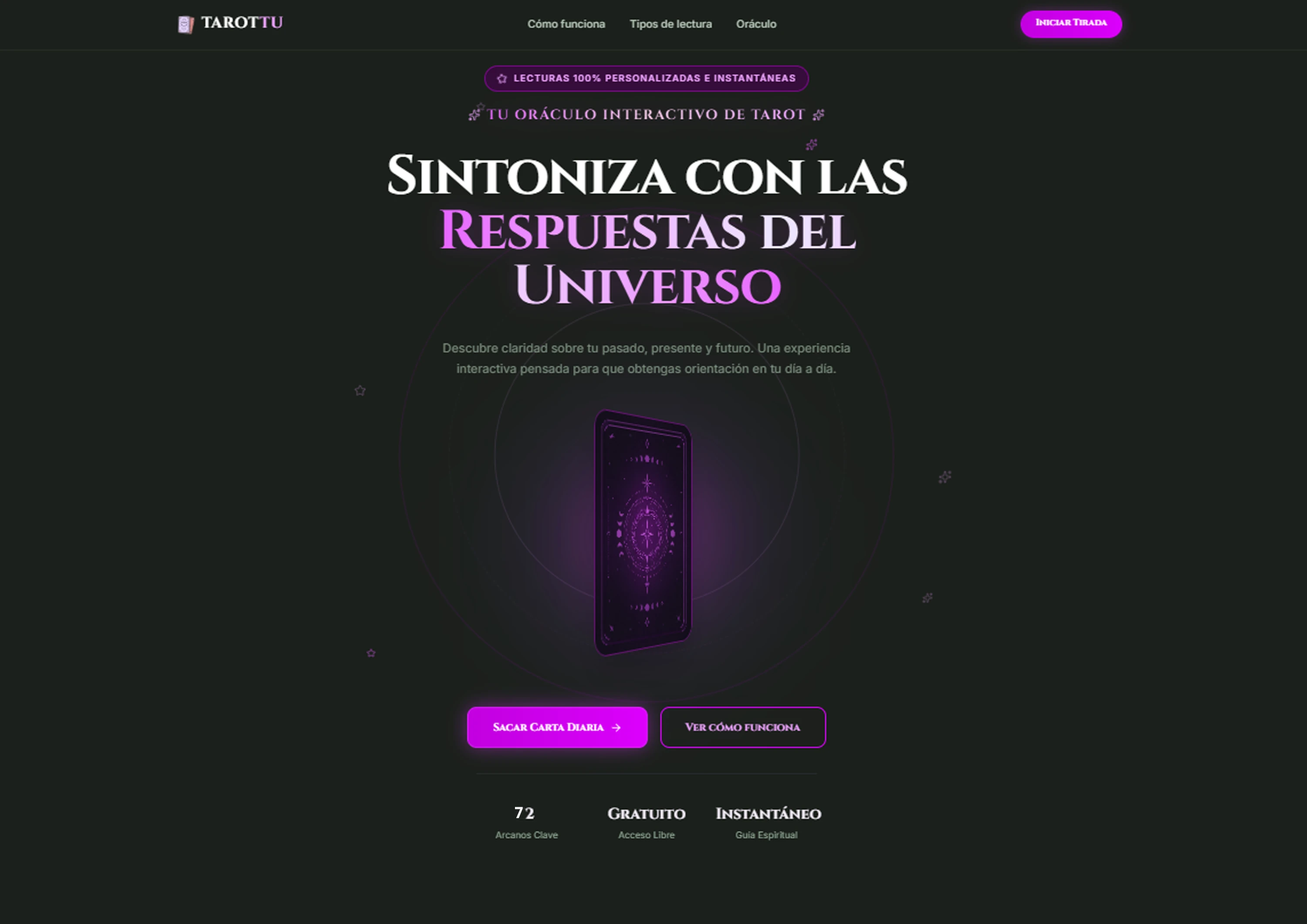 TAROTTU - TAROT INTERACTIVO